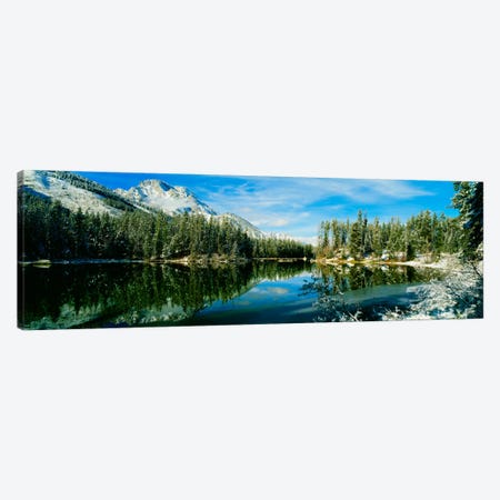 Winter Reflection, Yellowstone National Park, Wyoming, USA Canvas Print #PIM1267} by Panoramic Images Canvas Artwork