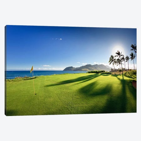 14th Hole Pin, Ocean Course, Hokuala Kaua'i Resort, Hawaii, USA Canvas Print #PIM12684} by Panoramic Images Canvas Art