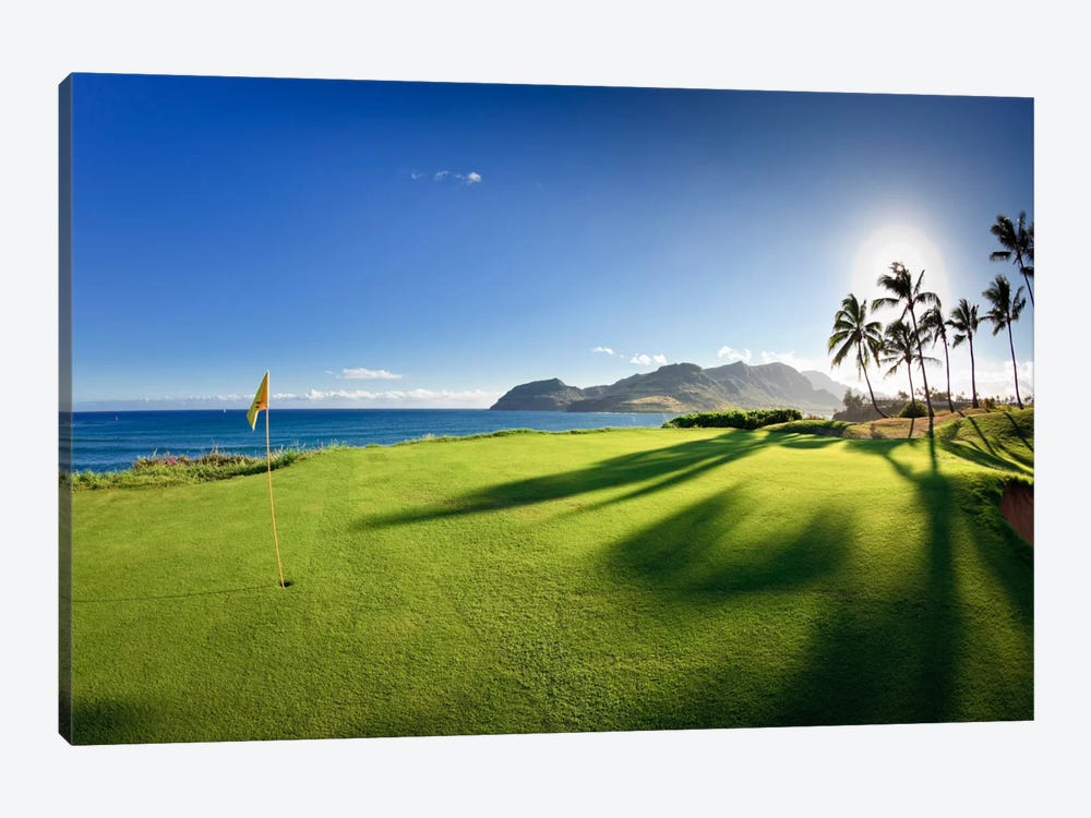 14th Hole Pin, Ocean Course, Hokuala Kaua'i Resort, Hawaii, USA by Panoramic Images 1-piece Canvas Artwork