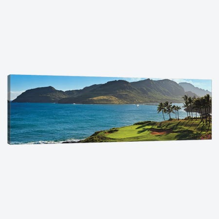 Palm trees in a golf course 2, Kauai Lagoons, Kauai, Hawaii, USA Canvas Print #PIM12685} by Panoramic Images Canvas Artwork