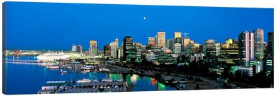 Evening skyline Vancouver British Columbia Canada Canvas Art Print