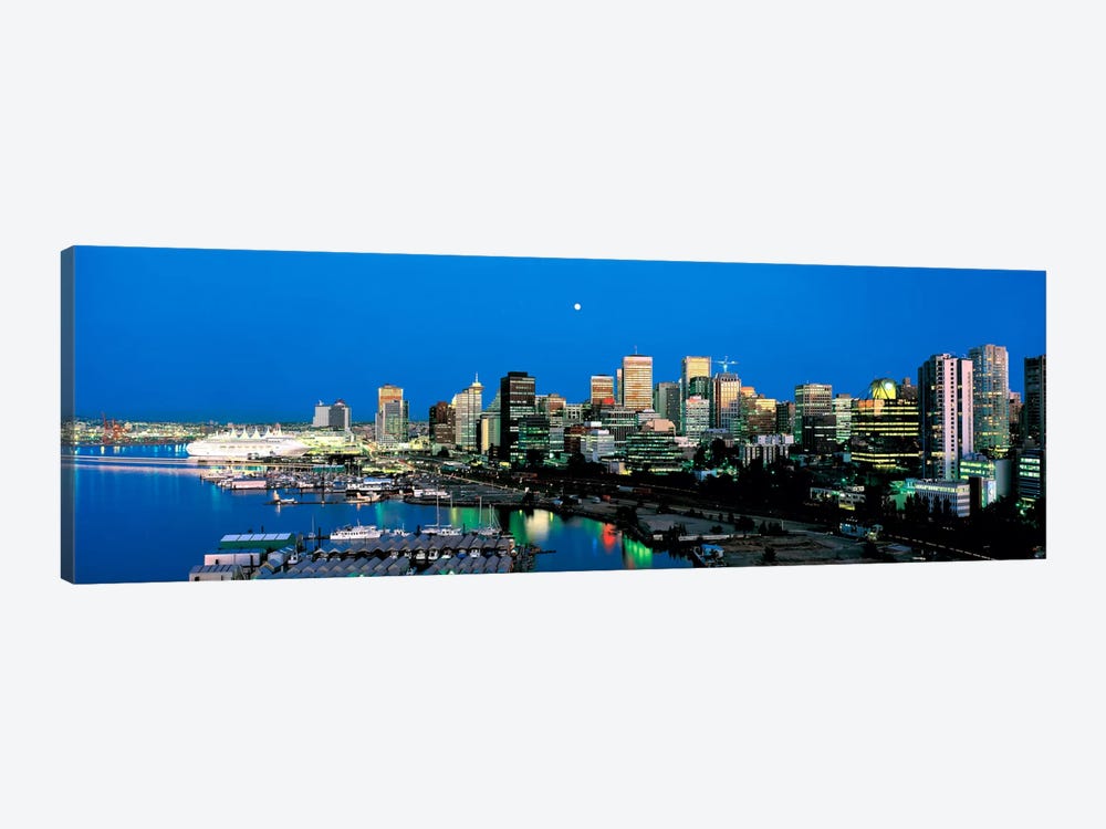 Evening skyline Vancouver British Columbia Canada by Panoramic Images 1-piece Canvas Art Print