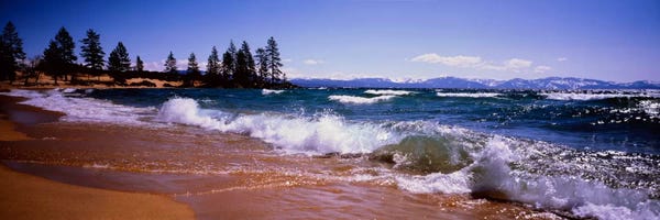 Nevada: Crashing Waves, Lake Tahoe, Nevada, USA by Panoramic Images