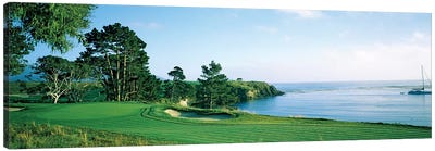 Pebble Beach Golf Course, Pebble Beach, Monterey County, California, USA Canvas Art Print - Golf Art