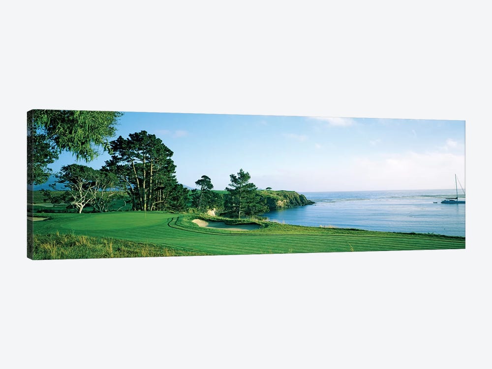 Pebble Beach Golf Course, Pebble Beach, Monterey County, California, USA by Panoramic Images 1-piece Canvas Wall Art