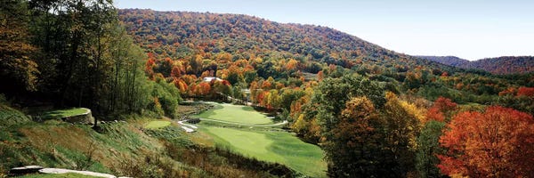 Ohio: Golf course on a hill, Hawthorne Valley Golf Course, Hawthorne Valley, Salon, Ohio, USA by Panoramic Images