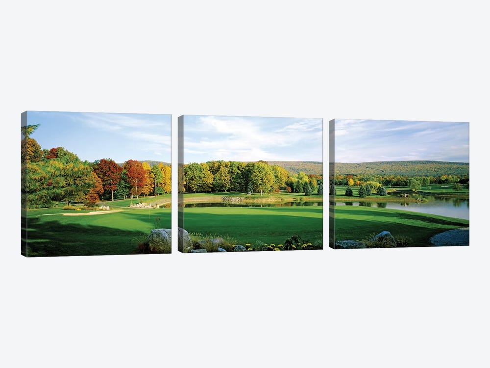 Golf course, Penn National Golf Club, Fayetteville, Franklin County, Pennsylvania, USA by Panoramic Images 3-piece Canvas Art Print