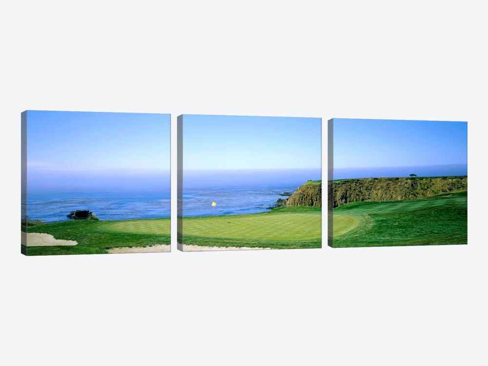 8th Hole, Pebble Beach Golf Links, Monterey County, California, USA by Panoramic Images 3-piece Art Print