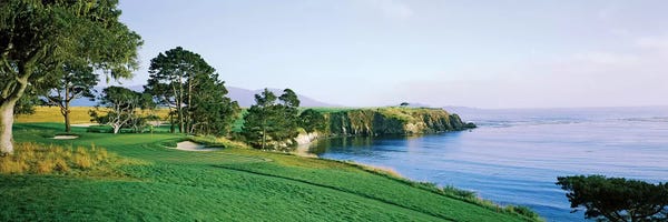 Golf: Pebble Beach Golf Course 3, Pebble Beach, Monterey County, California, USA by Panoramic Images