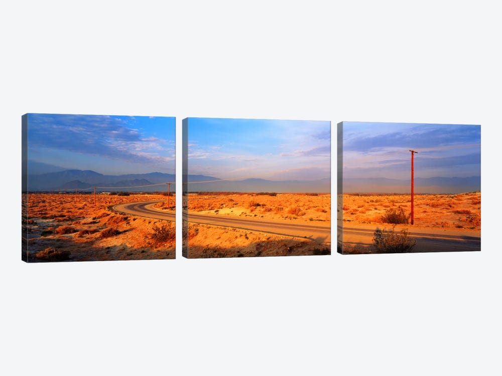 Road Desert Springs CA by Panoramic Images 3-piece Canvas Art