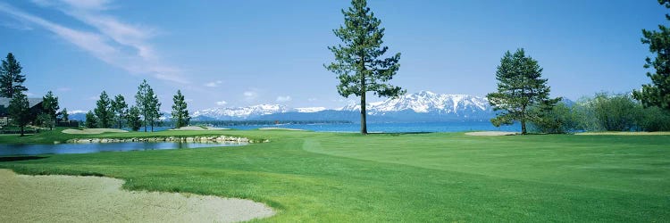 Sand trap in a golf course, Edgewood Tahoe Golf Course, Stateline, Douglas County, Nevada