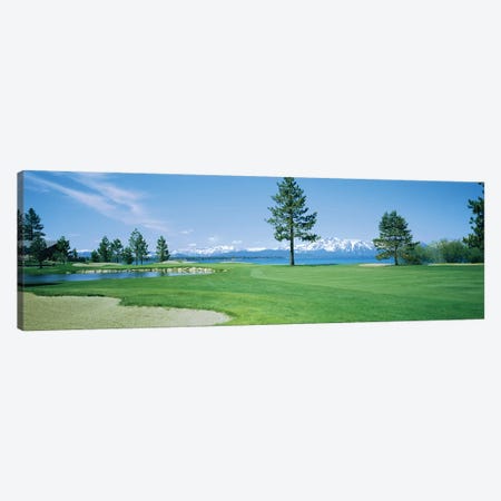Sand trap in a golf course, Edgewood Tahoe Golf Course, Stateline, Douglas County, Nevada Canvas Print #PIM12782} by Panoramic Images Canvas Artwork