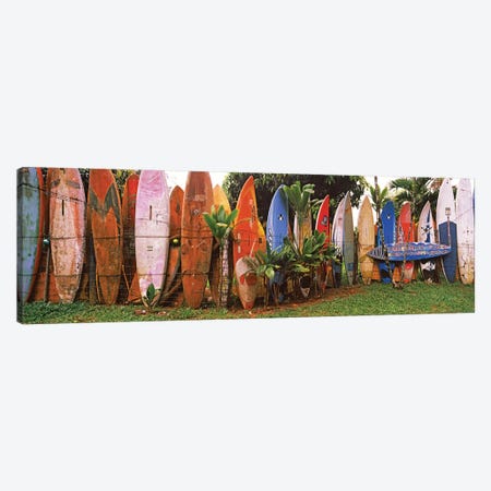 Arranged surfboards, Maui, Hawaii, USA Canvas Print #PIM12848} by Panoramic Images Canvas Print