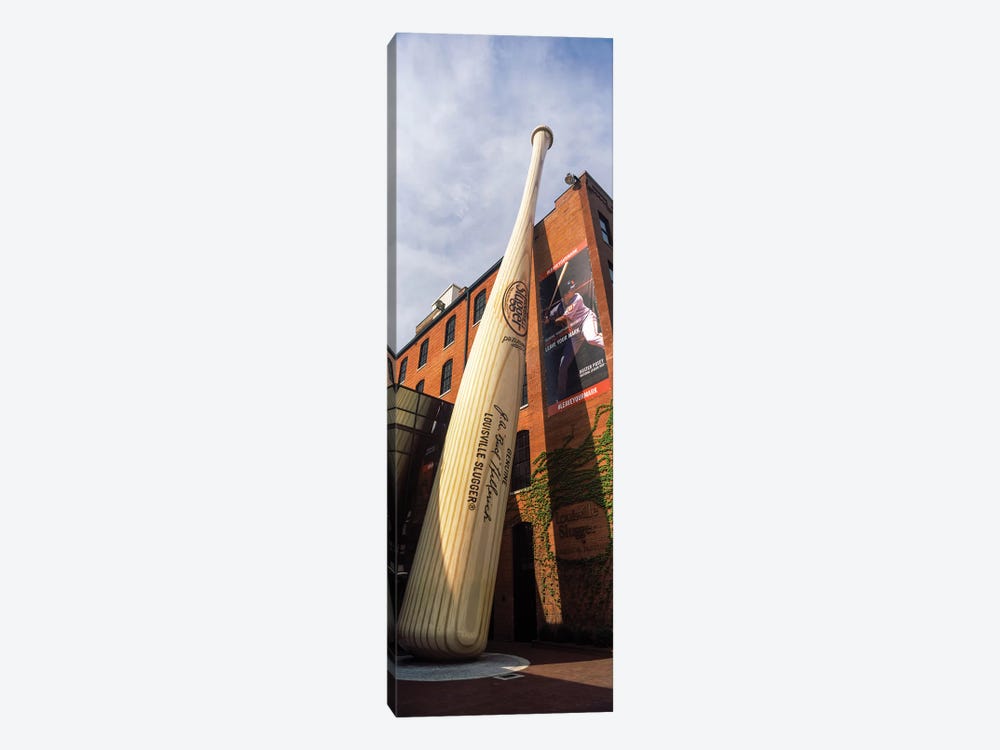 Giant baseball bat adorns outside of the Louisville Slugger Museum And Factory, Louisville, Kentucky, USA by Panoramic Images 1-piece Canvas Wall Art