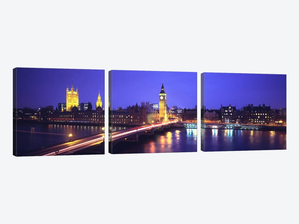 Palace of Westminster, City Of Westminster, London, England by Panoramic Images 3-piece Canvas Art Print