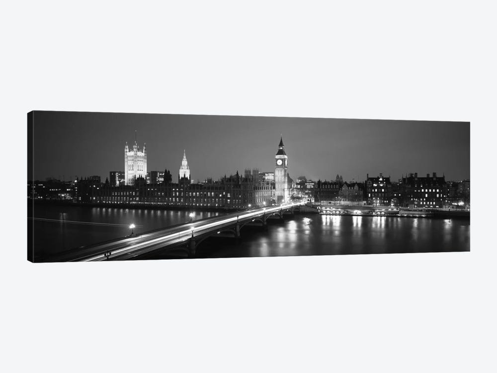 England, London, Parliament, Big Ben (black & white) by Panoramic Images 1-piece Canvas Print