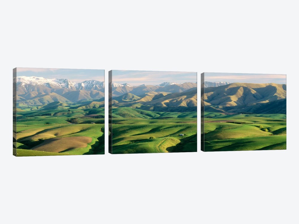 Farmland S Canterbury New Zealand by Panoramic Images 3-piece Canvas Wall Art