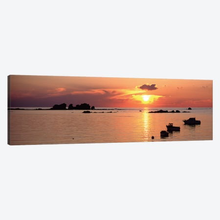 Sunset Over Archipelago Lilia,  Ile Vierge, Finistere, Brittany, France Canvas Print #PIM12946} by Panoramic Images Canvas Art Print