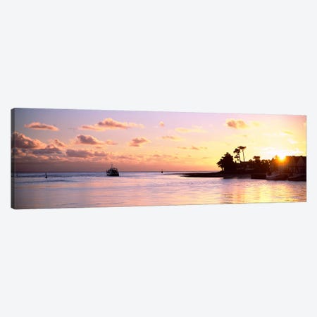 Sunrise At Loctudy Harbour, Finistere, Brittany, France Canvas Print #PIM12948} by Panoramic Images Canvas Wall Art