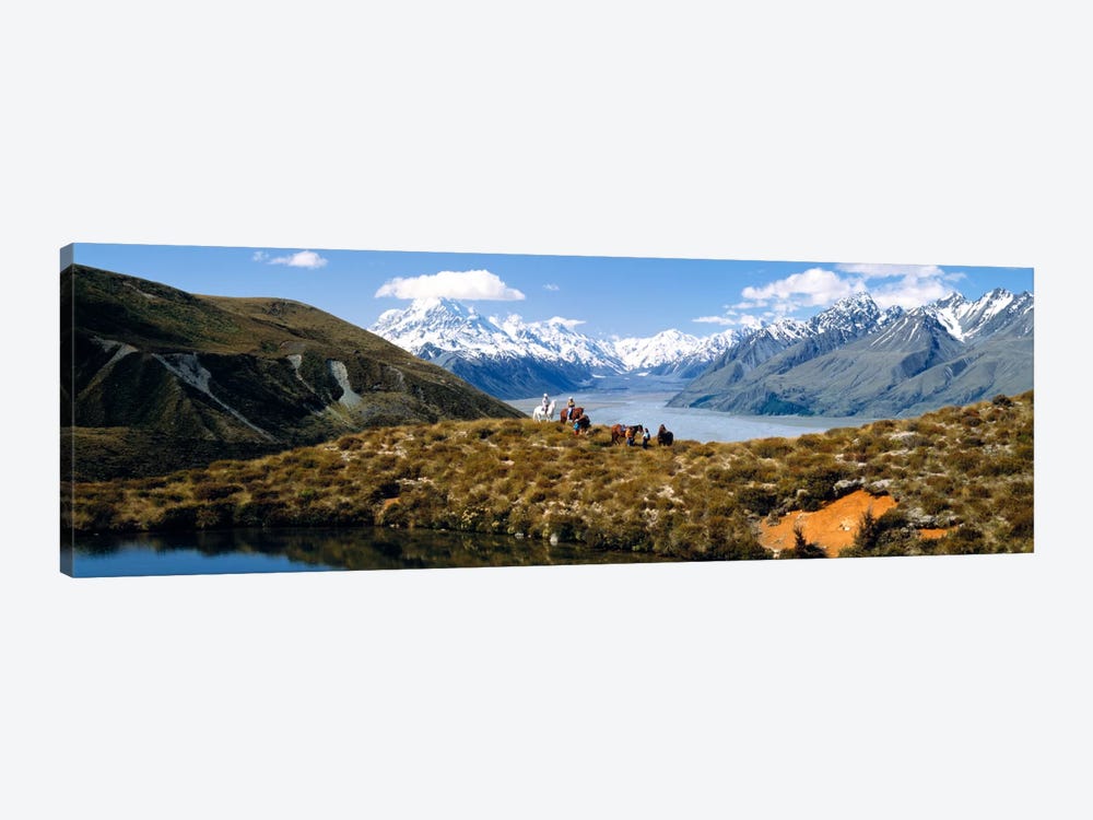 Horse Trekking Mt Cook New Zealand by Panoramic Images 1-piece Canvas Art Print