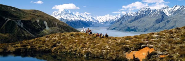 New Zealand: Horse Trekking Mt Cook New Zealand by Panoramic Images