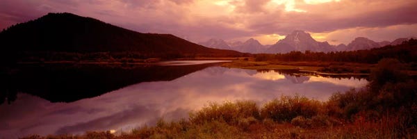 Lake Sunrises & Sunsets: Teton Range, Mountains, Grand Teton National Park, Wyoming, USA by Panoramic Images