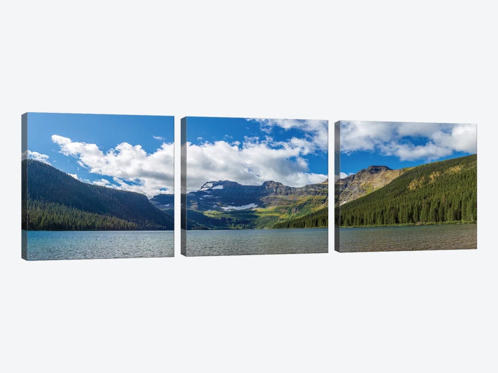View of Mount Custer from Cameron Lake, Waterton Lakes National Park, Alberta, Canada by Panoramic Images 3-piece Canvas Wall Art