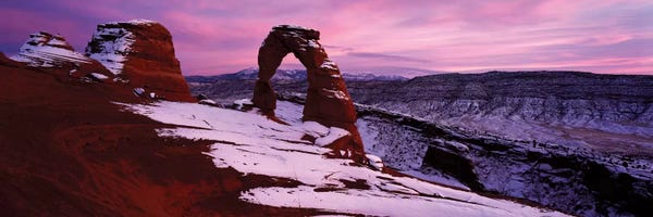 Arches National Park: Delicate Arch In Winter, Arches National Park, Utah, USA by Panoramic Images