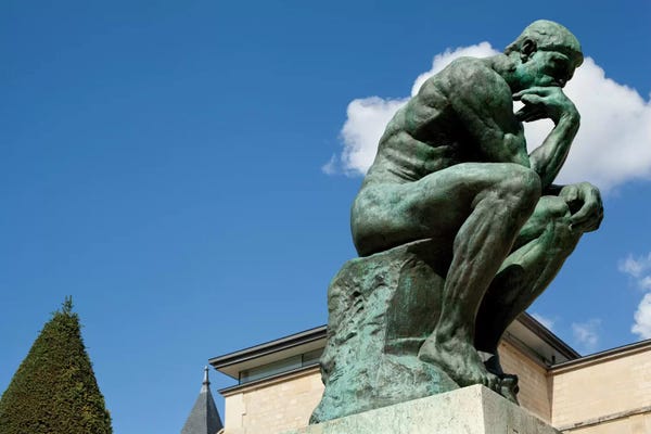 The Thinker: Rodin's Les Penseur (The Thinker) II, Musee Rodin Garden, Paris, Ile-de-France, France by Panoramic Images