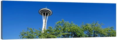 Low angle view of a tower, Space Needle, Seattle Center, Seattle, King County, Washington State, USA Canvas Art Print - Tower Art