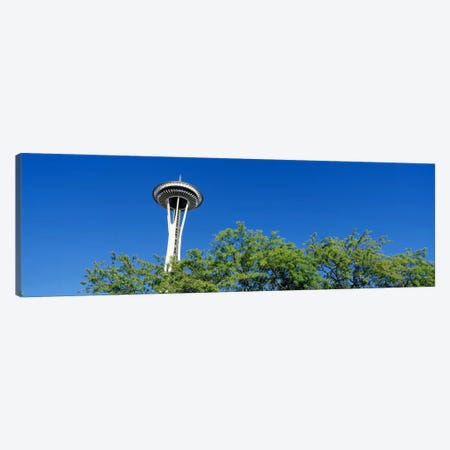 Low angle view of a tower, Space Needle, Seattle Center, Seattle, King County, Washington State, USA Canvas Print #PIM1318} by Panoramic Images Art Print