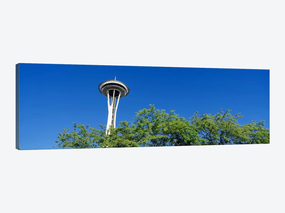 Low angle view of a tower, Space Needle, Seattle Center, Seattle, King County, Washington State, USA by Panoramic Images 1-piece Art Print