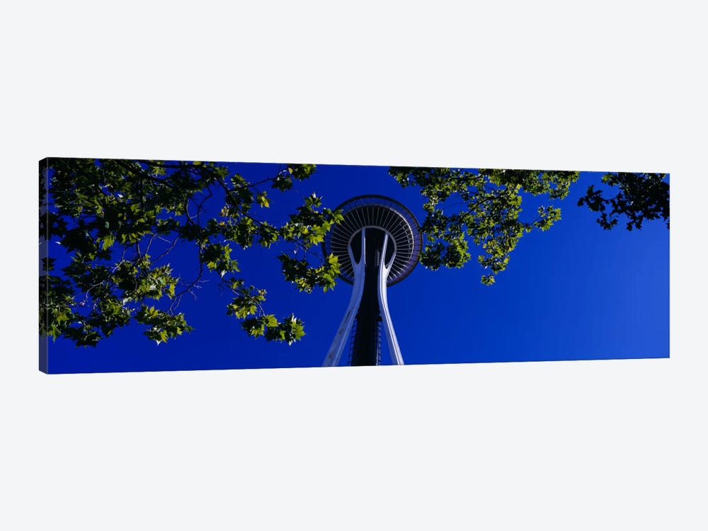 Space Needle Maple Trees Seattle Center Seattle WA USA by Panoramic Images 1-piece Canvas Artwork