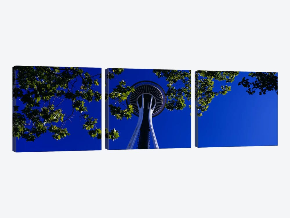 Space Needle Maple Trees Seattle Center Seattle WA USA by Panoramic Images 3-piece Canvas Art