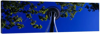 Space Needle Maple Trees Seattle Center Seattle WA USA Canvas Art Print - Tower Art