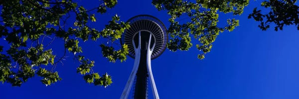 Space Needle: Space Needle Maple Trees Seattle Center Seattle WA USA by Panoramic Images
