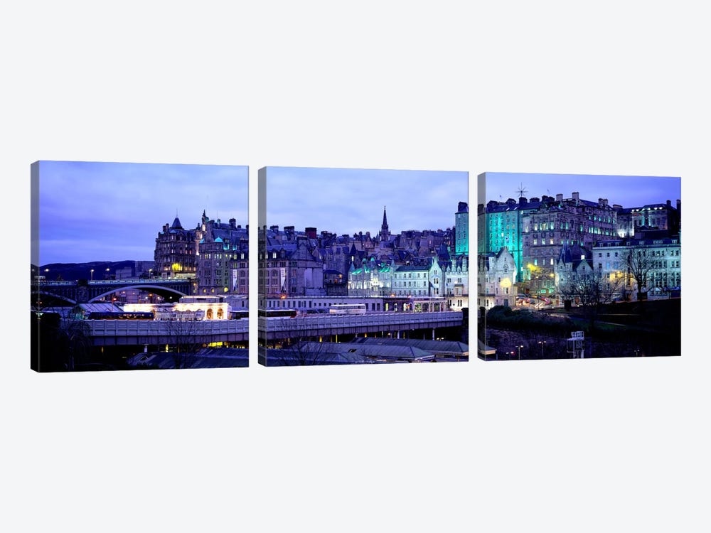 The Old Town Edinburgh Scotland by Panoramic Images 3-piece Canvas Artwork