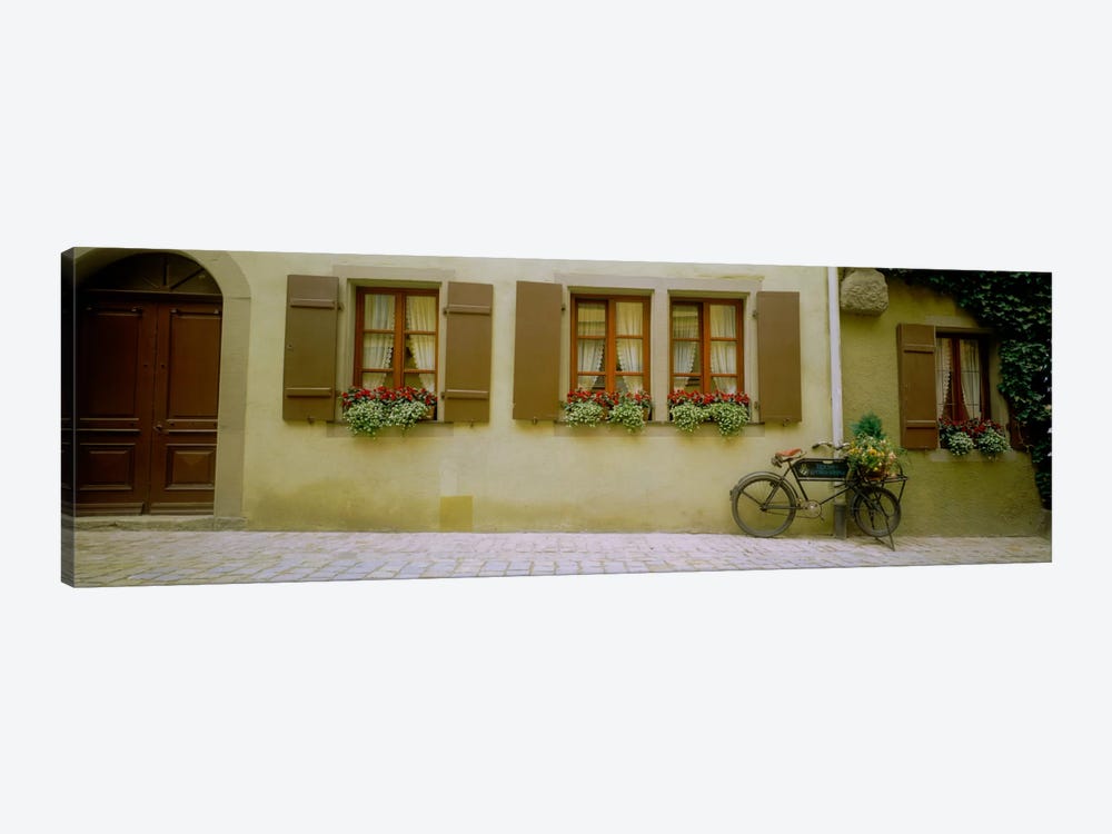 Lone Bicycle, Rothenburg ob der Tauber, Ansbach, Middle Franconia, Bavaria, Germany by Panoramic Images 1-piece Canvas Art