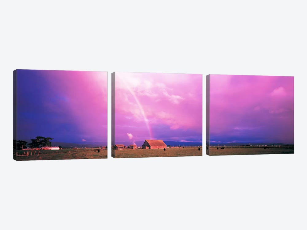 Rainbow Arcata CA USA by Panoramic Images 3-piece Canvas Art