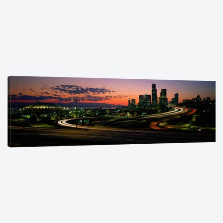 Sunset Puget Sound & Seattle skyline WA USA Canvas Print #PIM1330} by Panoramic Images Canvas Art Print