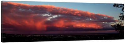 Storm Clouds At Sunset, Cannes, Provence-Alpes-Cote d'Azur, France Canvas Art Print - Cloudy Sunset Art