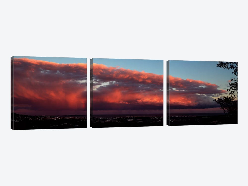 Storm Clouds At Sunset, Cannes, Provence-Alpes-Cote d'Azur, France by Panoramic Images 3-piece Canvas Art