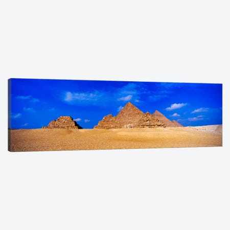 Great Pyramids & Pyramids Of Queens, Giza Pyramid Complex, Giza, Egypt Canvas Print #PIM1331} by Panoramic Images Canvas Print