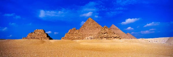 Wonders Of The World: Great Pyramids & Pyramids Of Queens, Giza Pyramid Complex, Giza, Egypt by Panoramic Images