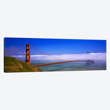 Fog Cloud Over The Golden Gate Bridge, California, USA Canvas Print #PIM1333} by Panoramic Images Canvas Art Print