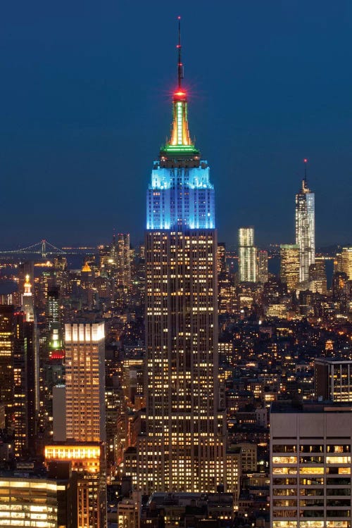 Empire State Building At Night III, Manhattan, New York City, New York, USA