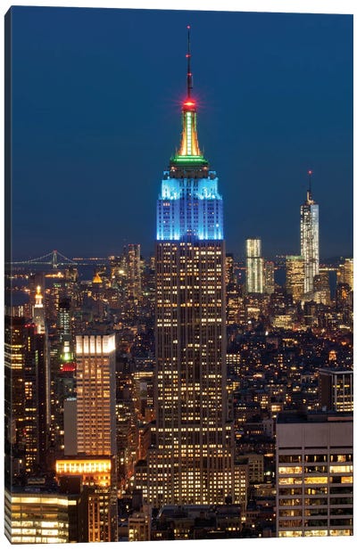 Empire State Building At Night III, Manhattan, New York City, New York, USA Canvas Art Print - LGBTQ+ Art