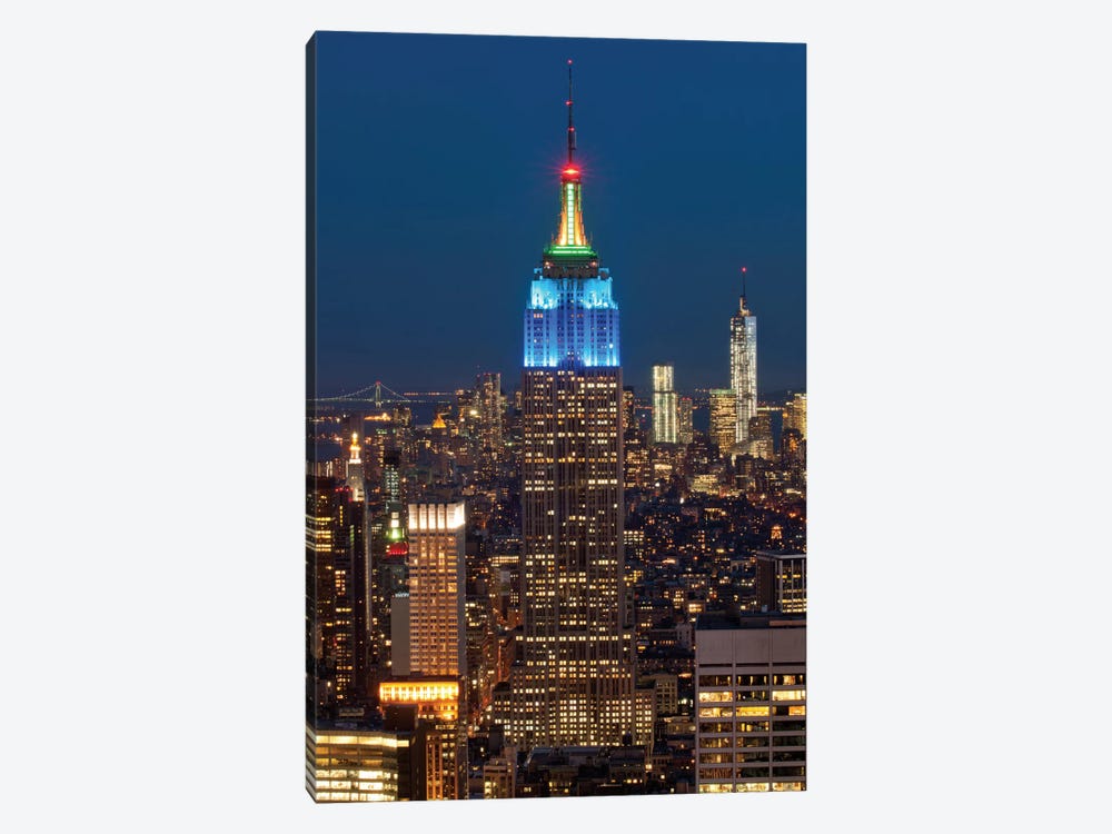 Empire State Building At Night III, Manhattan, New York City, New York, USA by Panoramic Images 1-piece Canvas Wall Art