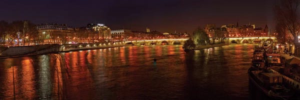 Pont Neuf and Ile de la Cite As Seen From Pont des Arts I, River Seine, Paris, Ile-de-France, France