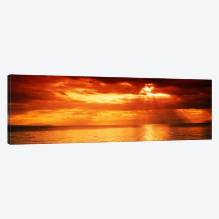 Sunset, Lake Geneva, Switzerland Canvas Print #PIM1337} by Panoramic Images Canvas Wall Art
